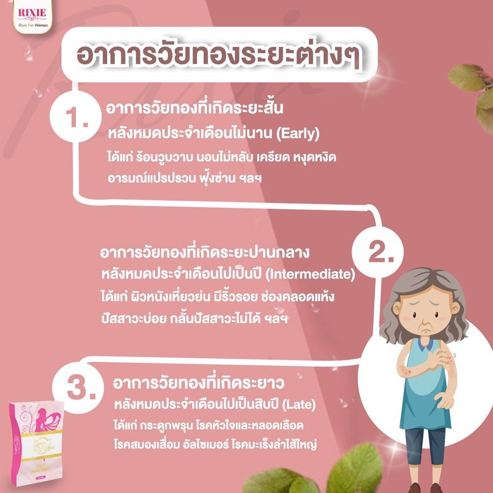 วัยทอง 3 ระยะ อาการต่างกันอย่างไร และดูแลตัวเองอย่างไรในแต่ละช่วง